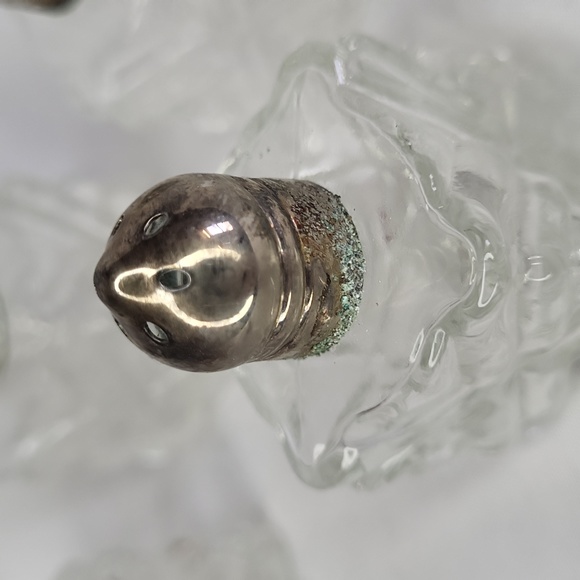 Crystal By LeonardJapan Vintage mini salt and pepper shakers (7) With extra lids - Picture 4 of 15